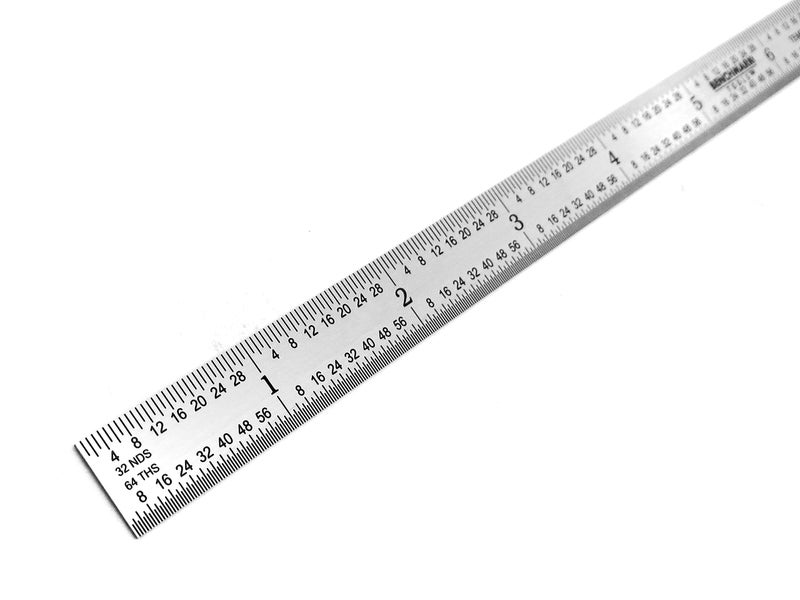 Benchmark Tools 466651 Flexible 12 Inch 5R Machinist Rule with 1/10, 1/100, 1/32 and 1/64 Markings Stainless Steel Non-Glare Satin Chrome Finish Conforms to EEC-1 Accuracy Standards (1) - Image 4
